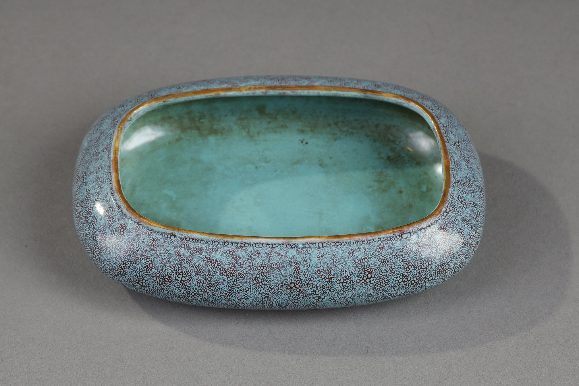  brush washer oval shape porcelain robin egg China 19th century
long. 11.5cm